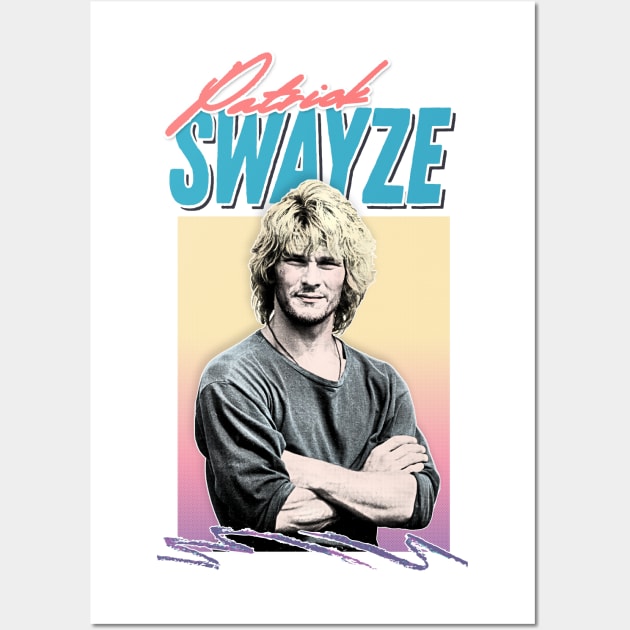 Patrick Swayze ∆ 90s Styled Retro Graphic Design Wall Art by DankFutura